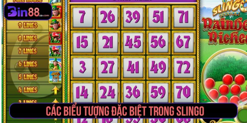 Slingo - Cách Chơi, Biểu Tượng Đặc Biệt Và Quản Lý Xu Các biểu tượng đặc biệt trong Slingo